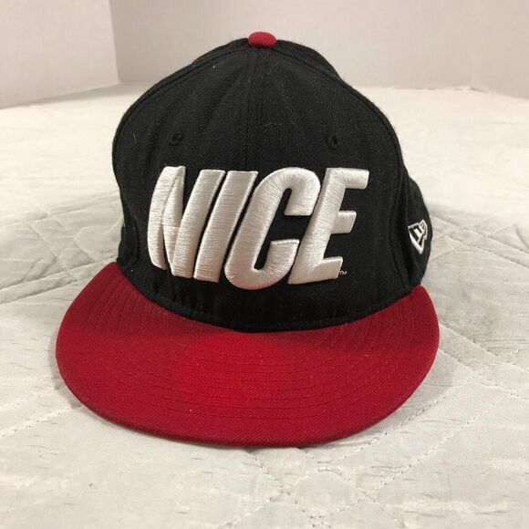 NICE 9Fifty red and black New Era snapback hat size 7 5/8 - Picture 1 of 6